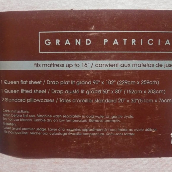 New Grand Patrician Jersey Knit Queen Sheet Set - Picture 4 of 5